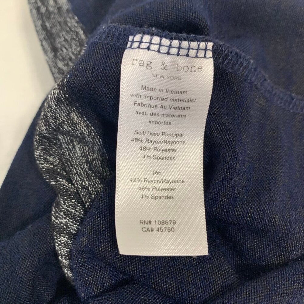 Rag & Bone Blue Gray Color Block Lightweight Crew… - image 8